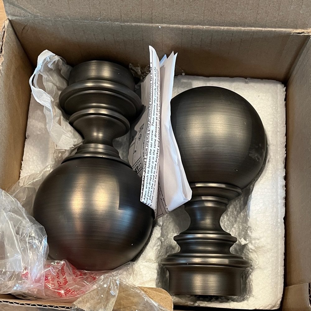 Restoration Hardware Black Metallic Finials